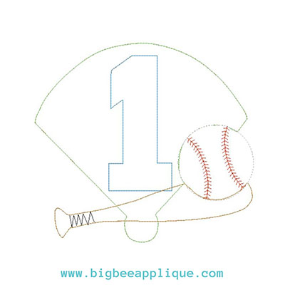 baseball applique 1